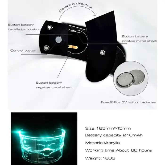 Lunettes de soleil LED Shoous pour hommes et femmes