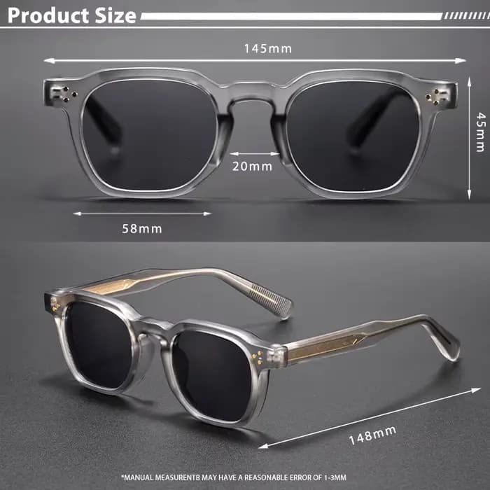 Lunettes de soleil carrées CATERSIDE tendance pour hommes