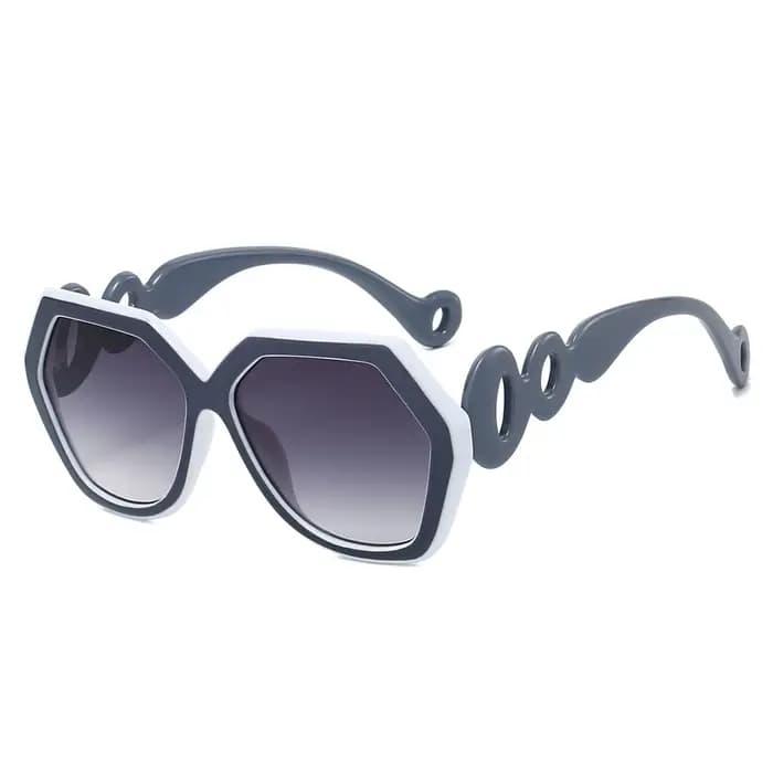 2025 hexagone femmes lunettes de soleil marque concepteur couleur Patchwork évider cercle élégant voyage dames