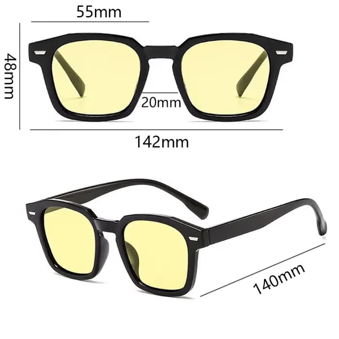 Nouveau unisexe Rectangle Vintage lunettes de soleil 2023 Design de mode rétro
