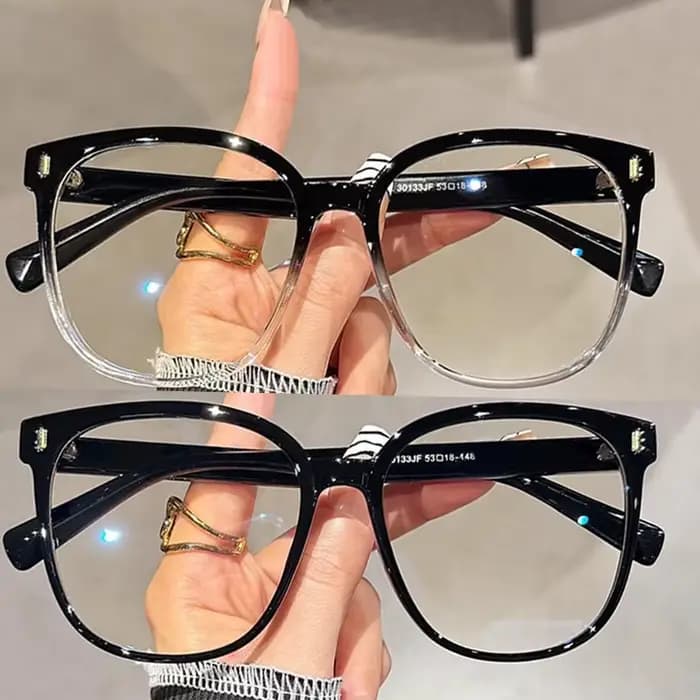 Nouveau Vintage coréen noir lunettes grand cadre carré