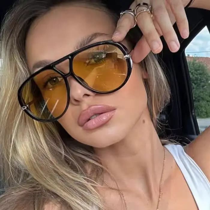 Nouvelles lunettes de soleil aviateur surdimensionnées pour femmes et hommes