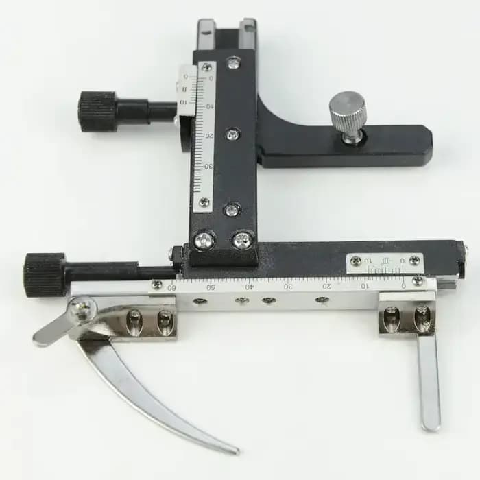 Plateau mécanique mobile X-Y attachable au microscope avec échelle pour spécimens