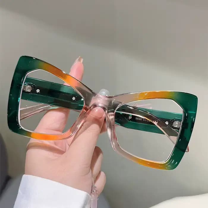 KAMMPT surdimensionné en forme de papillon lunettes femmes 2025 nouvelle mode bleu lumière bloquant montures optiques