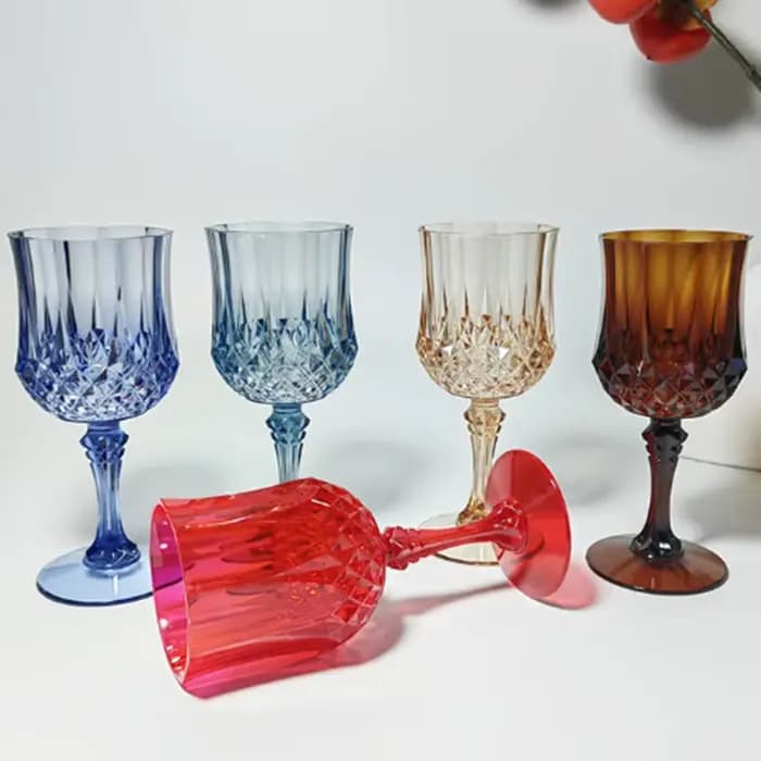 Flûtes à champagne pour toast de mariage, flûtes à pied en plastique pour boissons de célébration