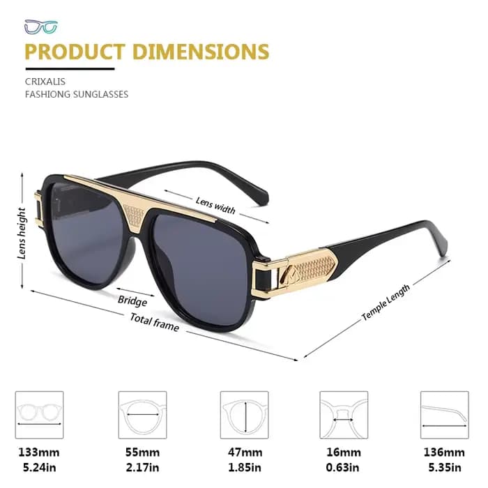 CRIXALIS – lunettes de soleil pilote classiques Vintage pour hommes et femmes