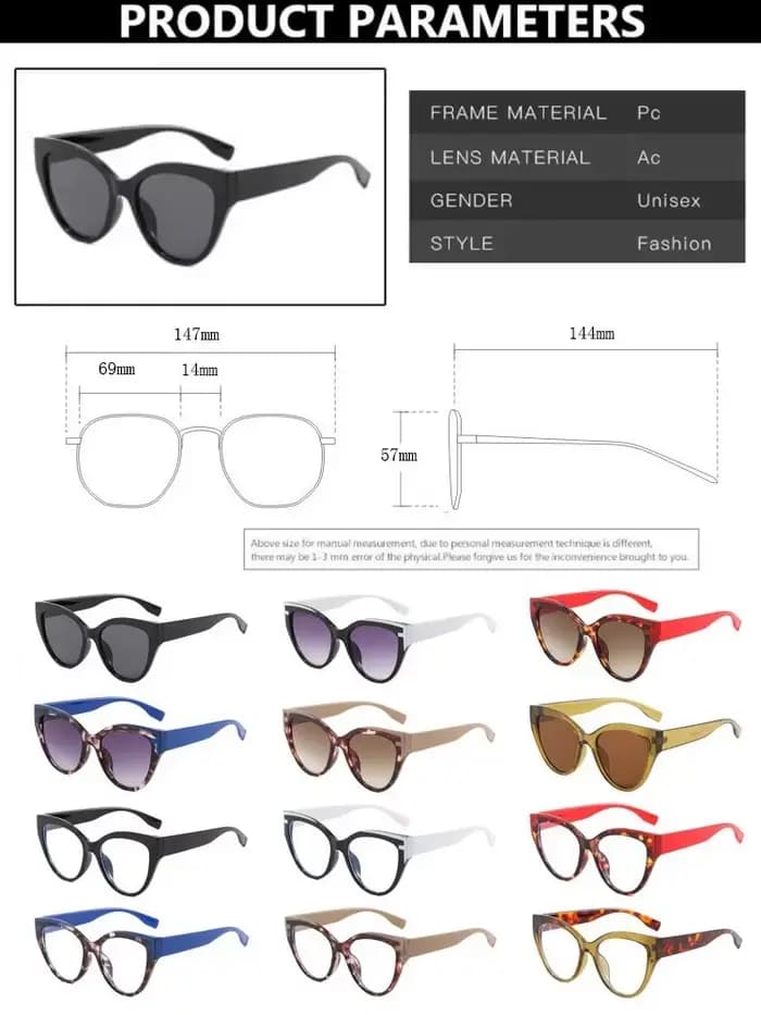 Lunettes de soleil œil de chat vintage pour femme