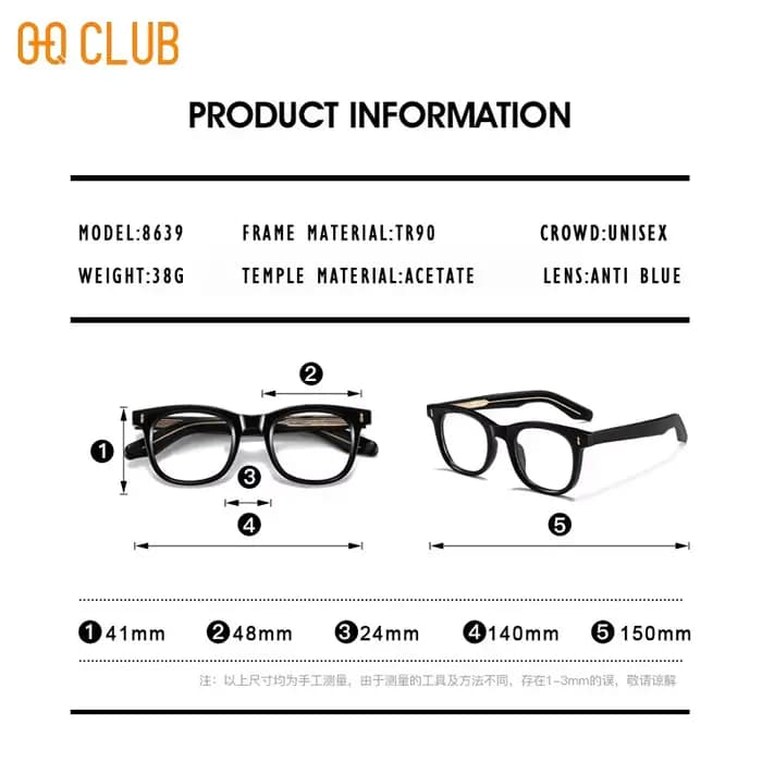 O-Q CLUB Plus lunettes de lecture pour hommes verre Homme Lunette Pour Femme lentilles d'ordinateur originales pour lire