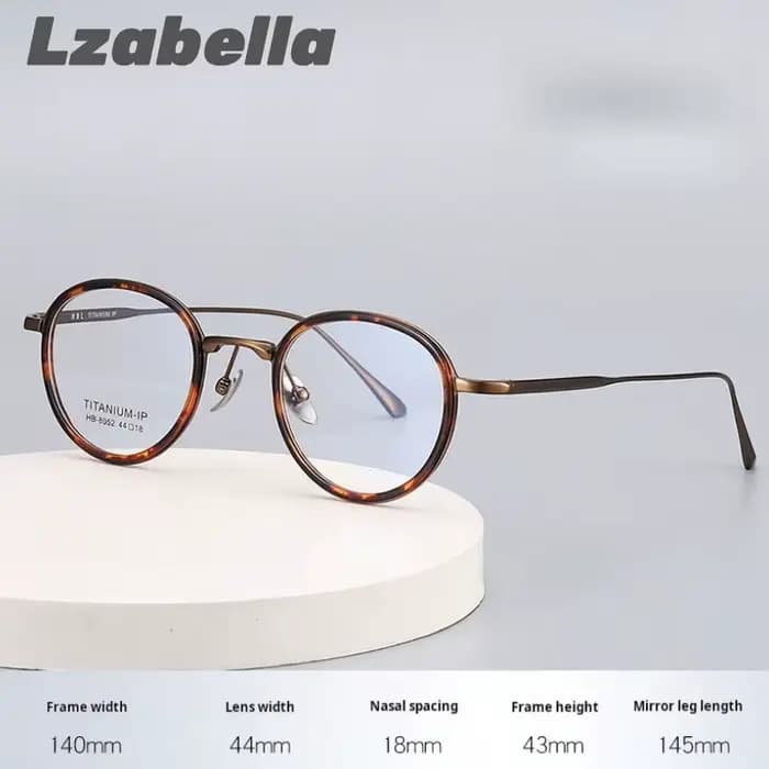Lzabella nouveau TR90 pur titane lunettes cadre 44 anneau intérieur Sesign petit ovale petit cadre lunettes cadre pour hommes et femmes 8052