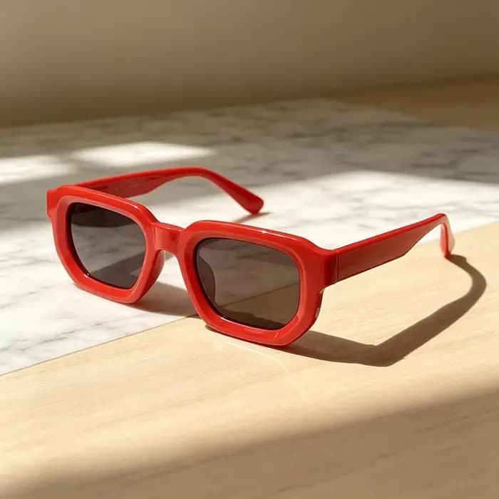 Nouveaux hommes Vintage Rectangle cadre lunettes de soleil mode rétro