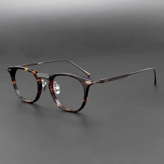2026 nouvelle marque Designer 15/02 écaille de tortue acétate lunettes montures titane rétro pour hommes Prescription Suqare femmes lumière bleue
