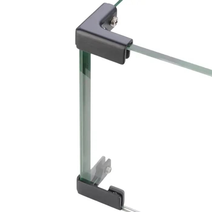 Clip en L en alliage d'aluminium antirouille renforcé et robuste pour fixation de balustrade en verre de balcon