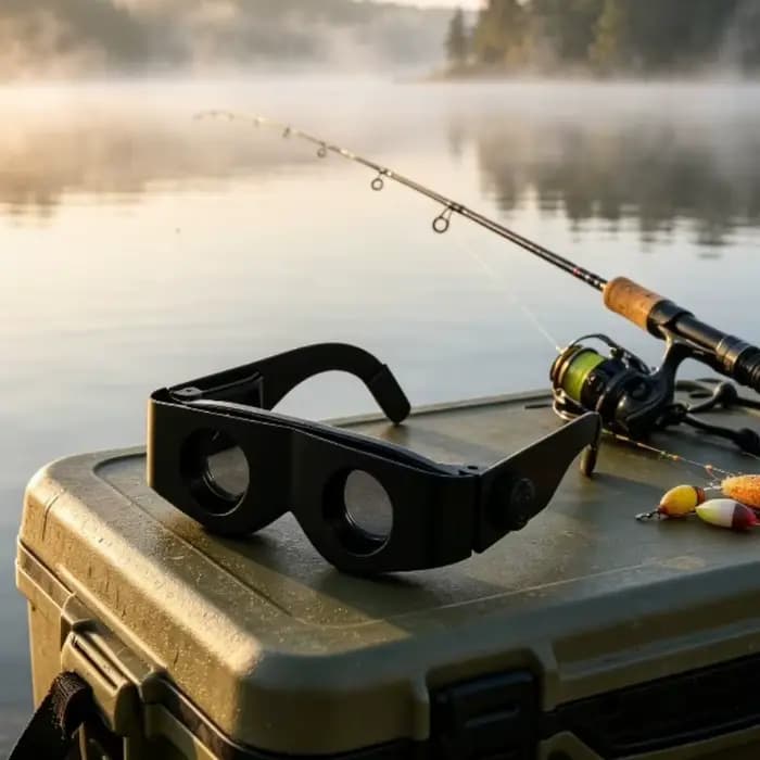 Lunettes de pêche avec télescope grossissant pour voir les paysages à distance