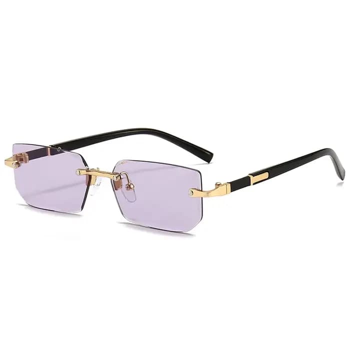 Lunettes de soleil carrées découpées sans cadre