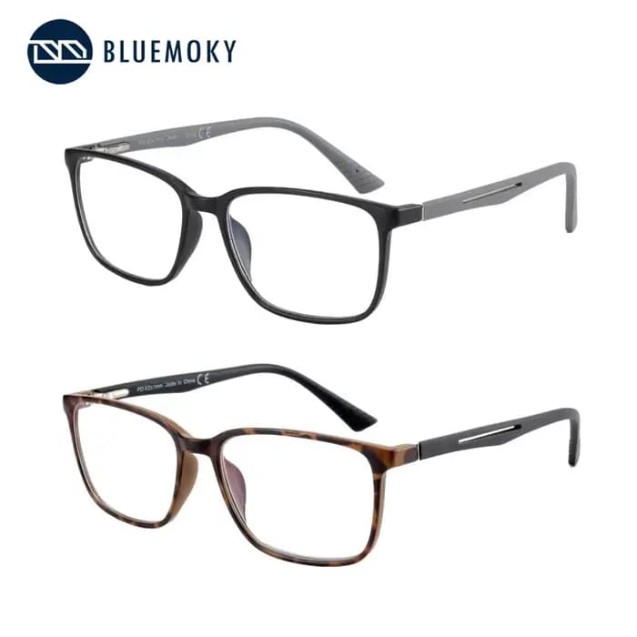 BLUEMOKY-Lunettes de lecture à lumière bleue pour hommes et femmes, Lunettes de lecture à monture carrée et antireflet pour ordinateur