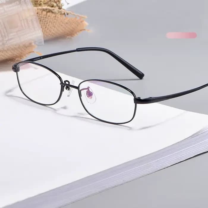 Lunettes optiques à monture en titane à jante complète pour hommes et femmes