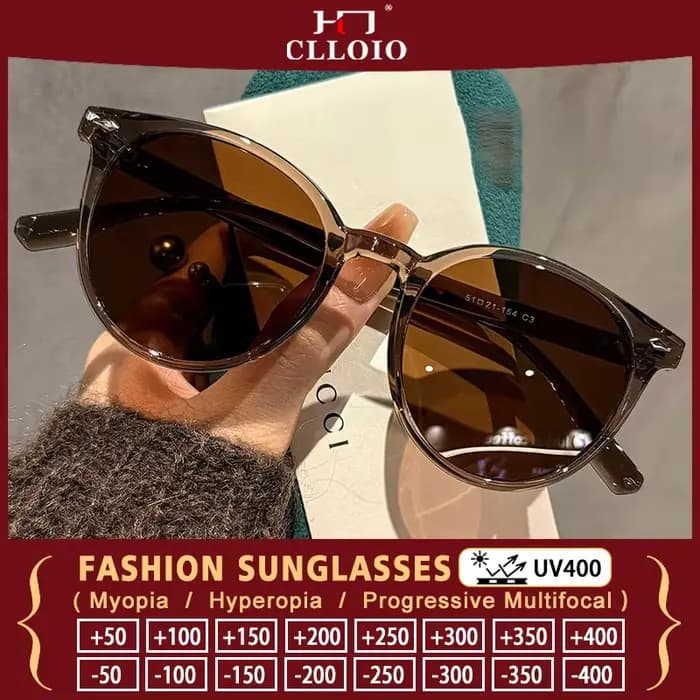 CLLOIO Lunettes de soleil rondes pour femmes