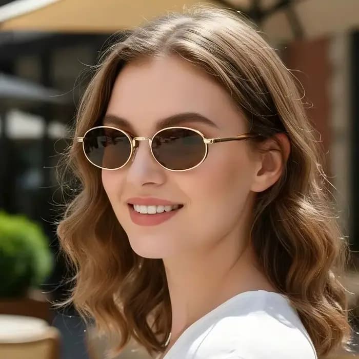 Lunettes de soleil Steampunk ovales et petites