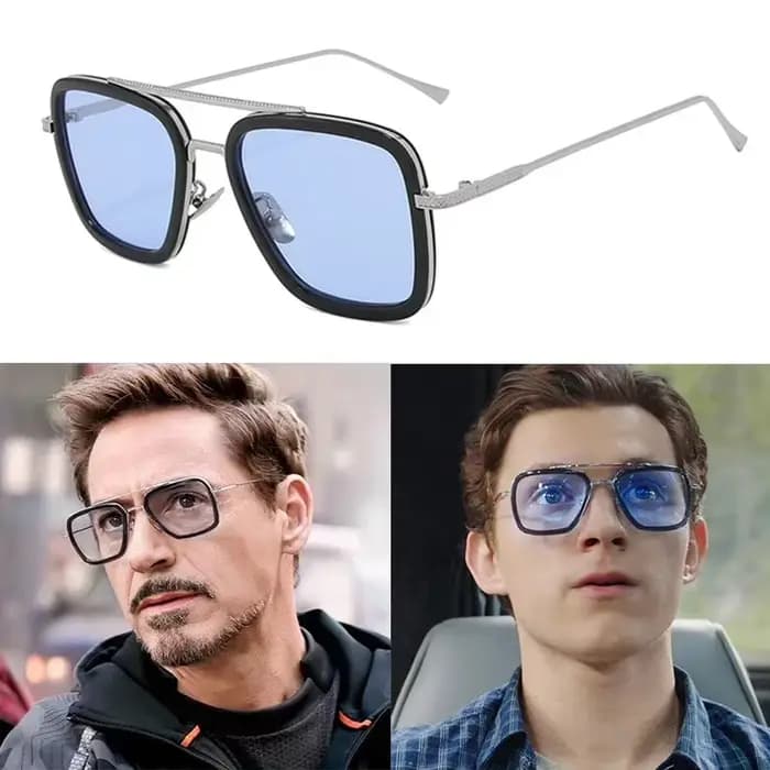 Steam Punk Tony Stark lunettes De soleil hommes femmes mode carré conduite
