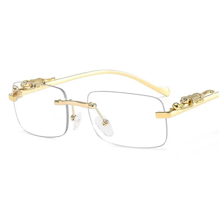 Lunettes de soleil carrées sans bords pour femmes et hommes