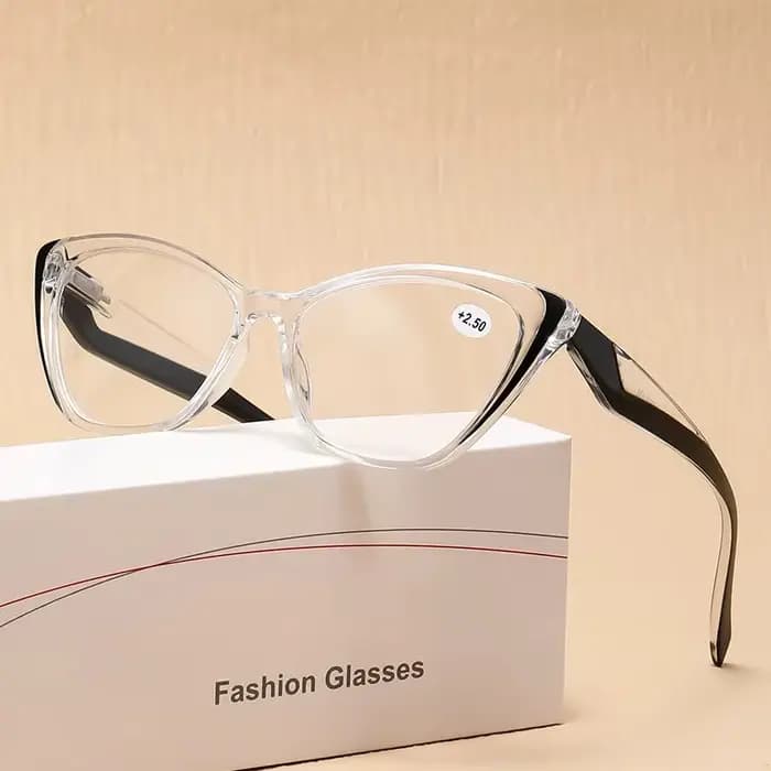 Lunettes de lecture œil de chat transparentes rétro mode hypermétropie