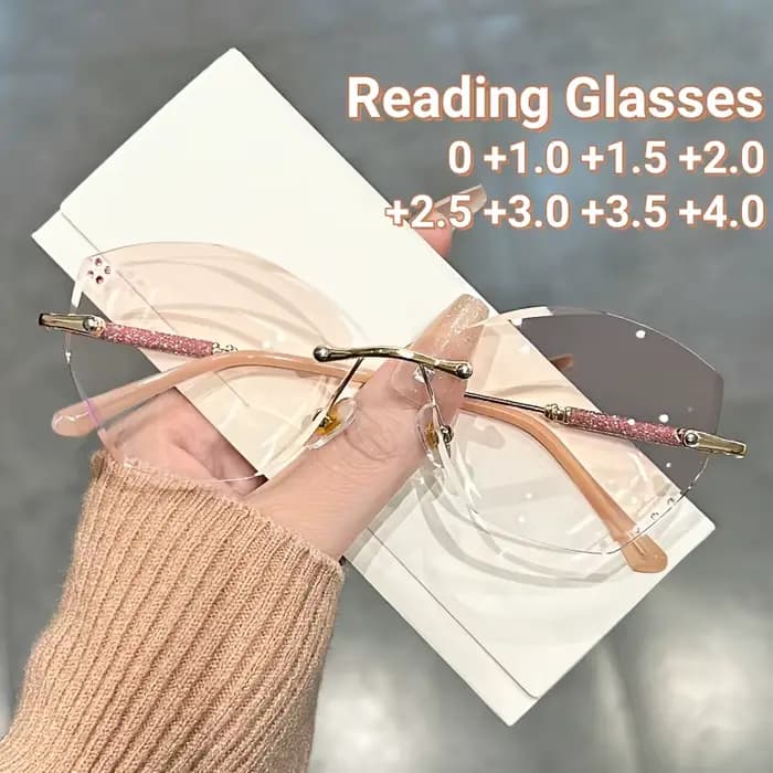 Lunettes de lecture presbytie papillon rose dégradé