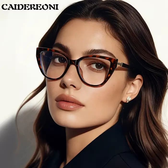 CAIDERONI Lunettes vintage œil-de-chat à monture large pour femme