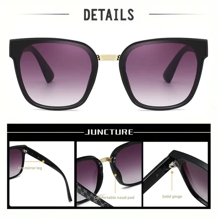 RUISIMO exquis carré lunettes de soleil femmes hommes Simple marque de mode