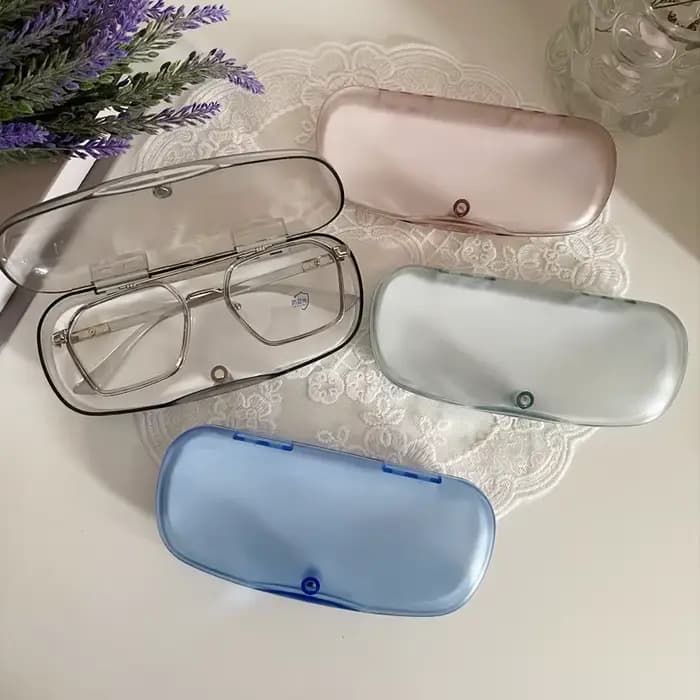 Étui à Lunettes Transparent en Plastique
