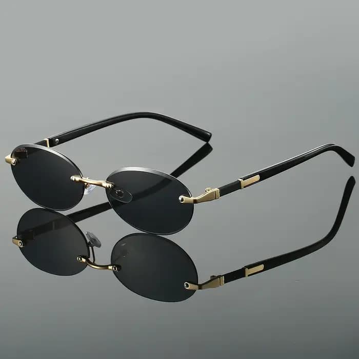 GM LUMIAS lunettes de soleil ovales sans monture nouvelle mode dégradé océan lentilles nuances