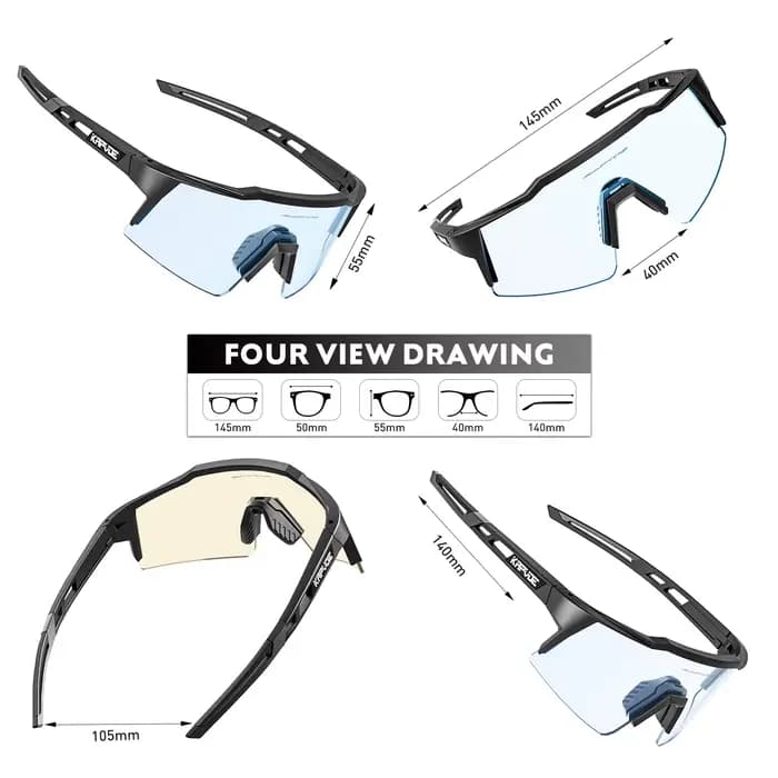 KAPVOE photochromique vélo nuit équitation lunettes UV400 vtt