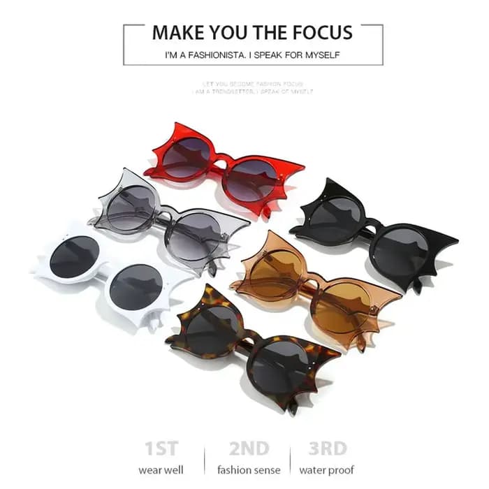 Lunettes de soleil chauve-souris uniques pour femmes