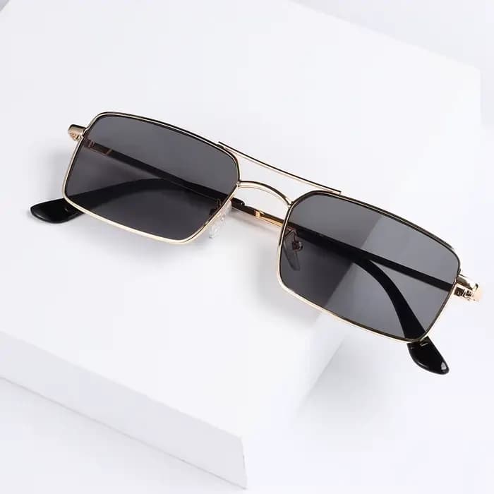 Lunettes de soleil rectangulaires rétro classiques pour femmes et hommes