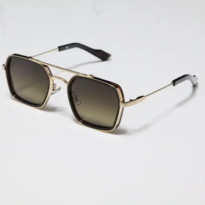 Lunettes de soleil carrées en métal pour hommes et femmes