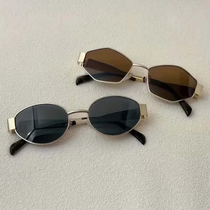 Lunettes de soleil ovales et polygonales tendance