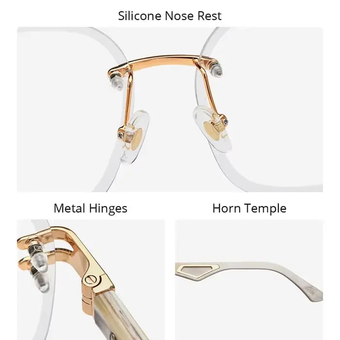 HEPIDEM lunettes en corne de buffle hommes 2025 nouvelle marque de luxe Design sans monture sans cadre grand