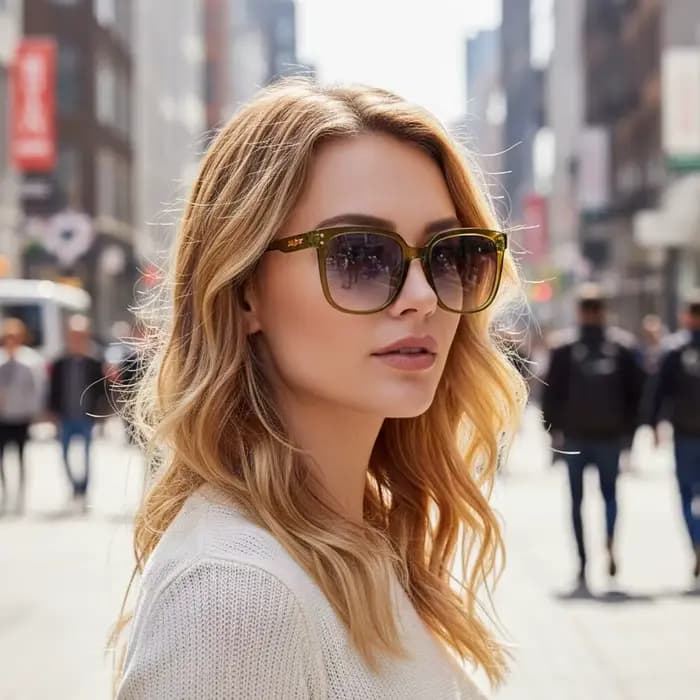 Lunettes de soleil surdimensionnées de style coréen pour femmes