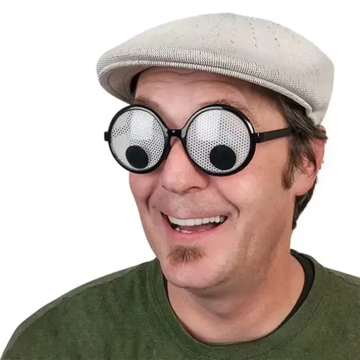 Lunettes de soleil amusantes et folles pour robe de soirée