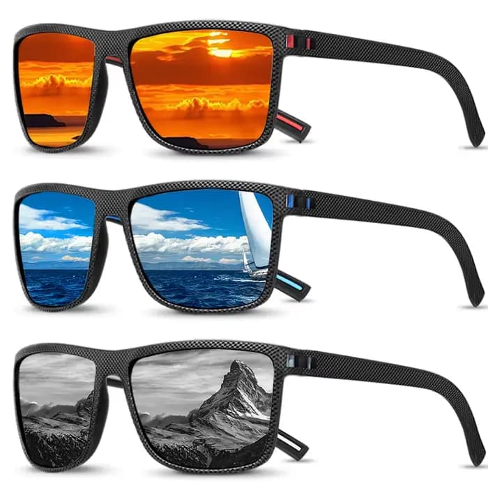 1/2 pièces lunettes de soleil hommes polarisées femmes UV400