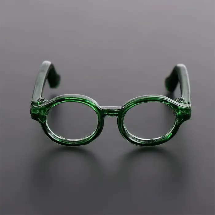 4,5 cm/1,77 pouces poupée en plastique Mini lunettes multicolore Miniature poupée accessoire poupée lunettes cadeau