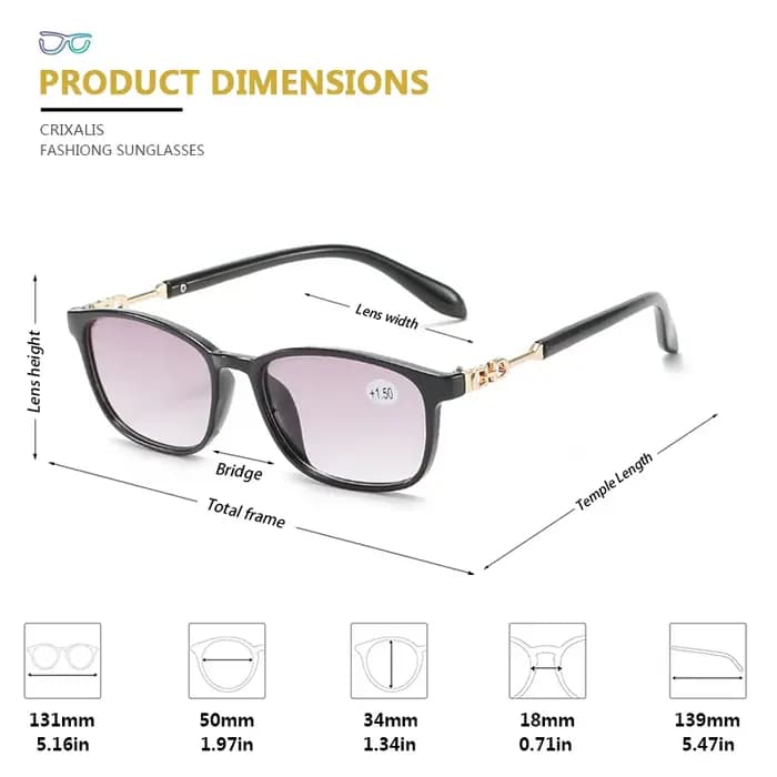 CRIXALIS luxe lunettes de lecture solaire pour femmes mode dégradé lentille dame lecteurs