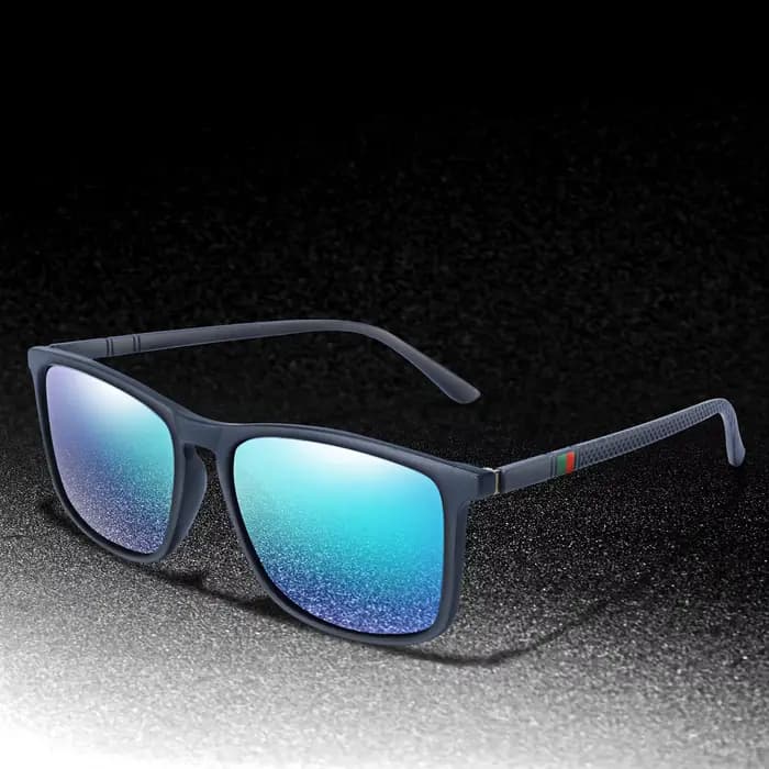 Lunettes de soleil de cyclisme polarisées classiques carrées de luxe