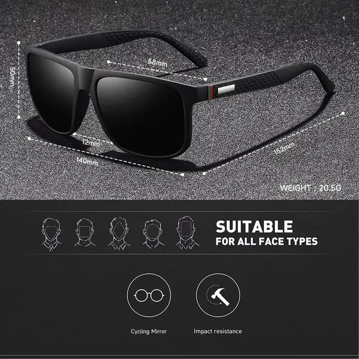 Lunettes de soleil carrées rétro de luxe pour hommes et femmes