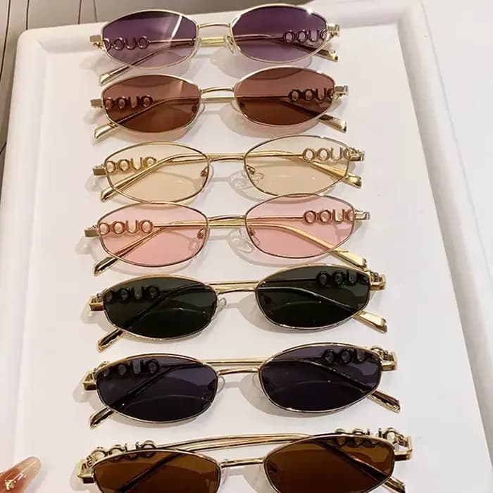 Lunettes de soleil polygonales ovales tendance pour femmes