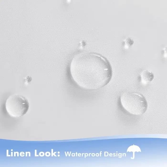 2 rideaux imperméables pour gazebo, voilages transparents pour patio, protection UV, avec passe-tiges pour extérieur, idéal pour jardin, terrasse, balcon