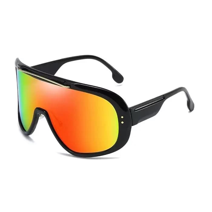 Bouclier miroir visière masque lunettes de soleil femmes hommes 2023 surdimensionné coupe-vent