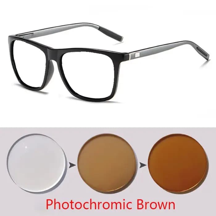 Lunettes carrées en aluminium magnésium pour hommes et femmes
