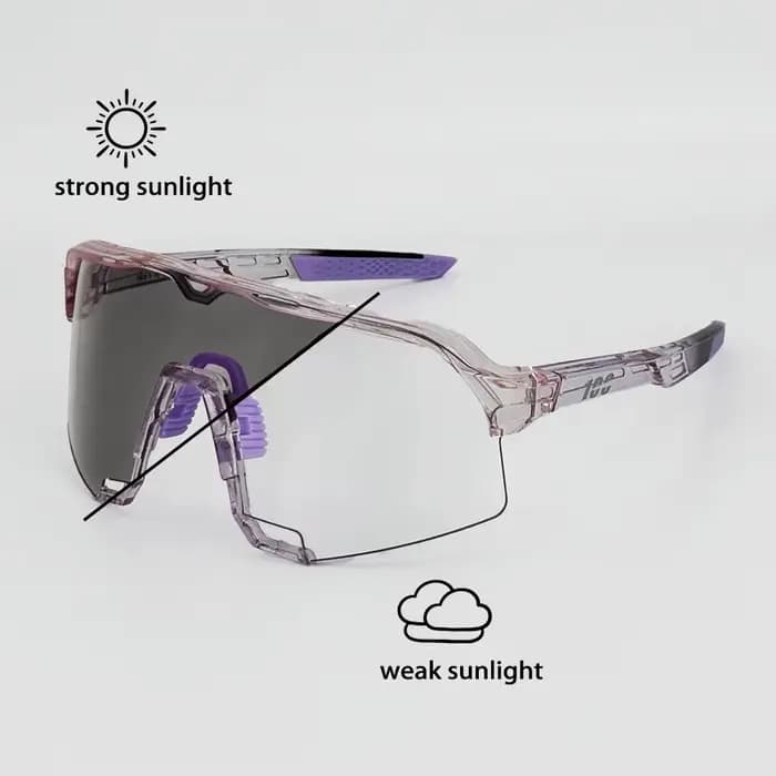 Lunettes de cyclisme photochromiques 100% pour sports de plein air