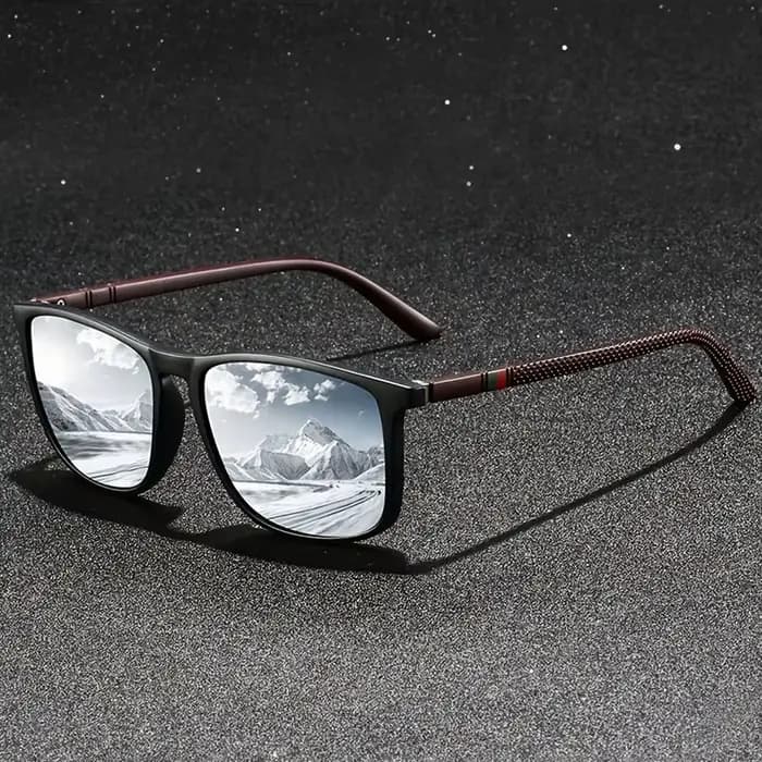 Lunettes de soleil rectangulaires vintage unisexes