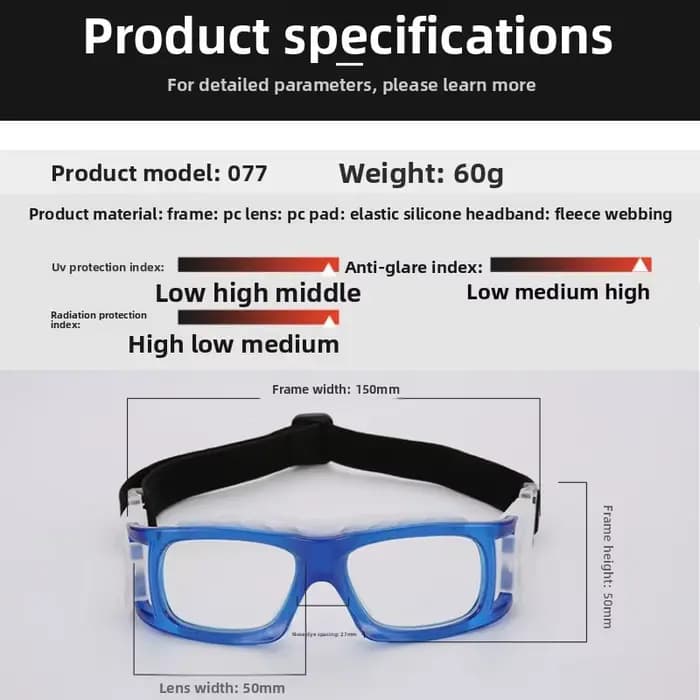 Lunettes de sport anti-collision et anti-explosion SZTZX pour la myopie